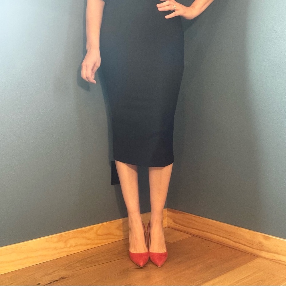 Luca Venturini Made in Italy Elegant Timeless Black Dress size US8/Eur44 - Picture 8 of 17